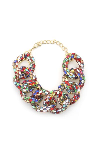 Rhinestone Curb Link Bracelet