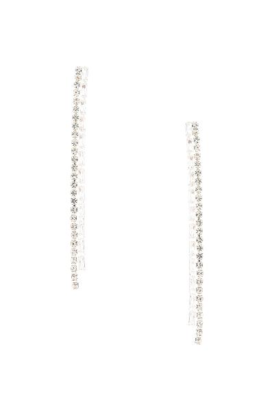 Rhinestone Crystal Baguette 2 Line Earring