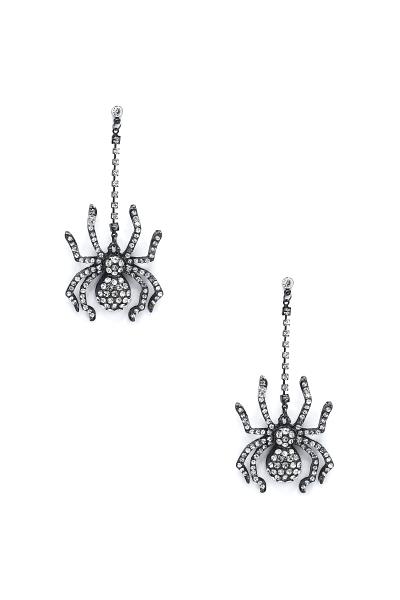 Rhinestone Spider Dangle Earring