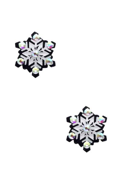 RHINESTONE SNOW FLOWER EARRING