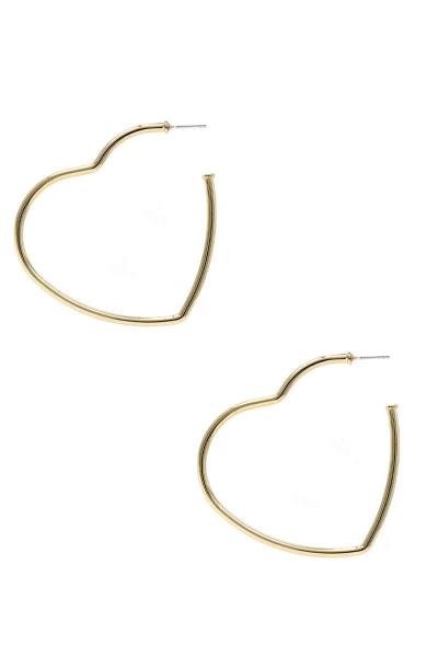 Metal Heart Hoop Earring