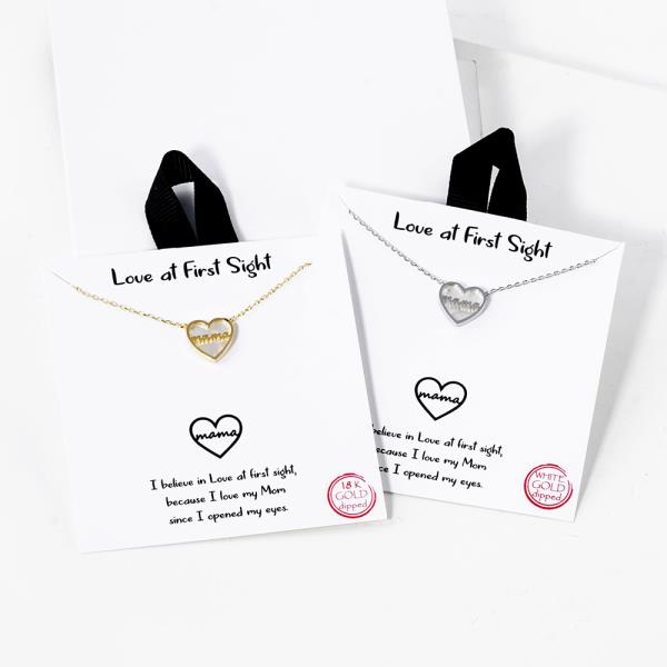 LOVE AT FIRST SIGHT NECKLACE 18K GOLD RHODIUM DIPPED