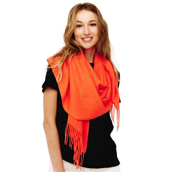 Solid Super Soft 20% Cashmere Oblong Scarf