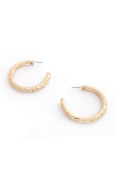 OPEN HOOP METAL EARRING
