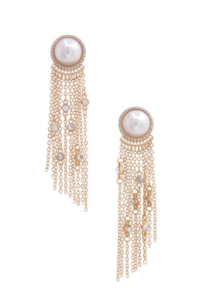 Pearl Multi Chain Dangle Earring