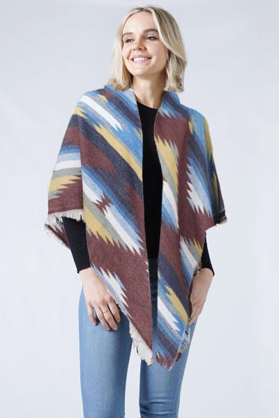 Western Jacquard Blanket Shawl