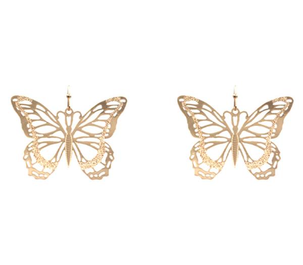 Metal Butterfly Dangle Earring