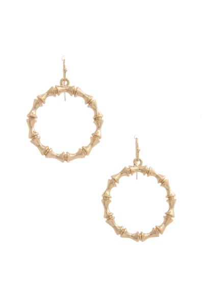 Round Metal Dangle Earring