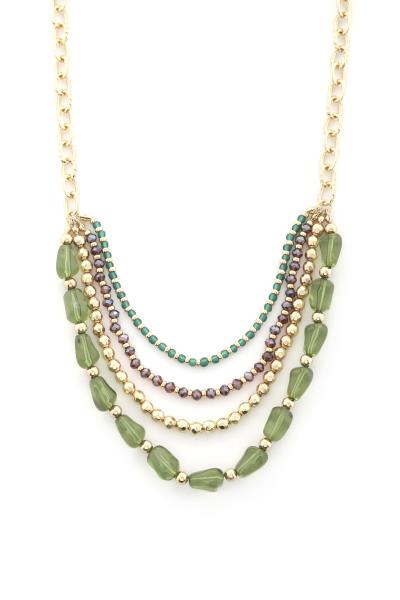 Beaded Multi Strand Necklace