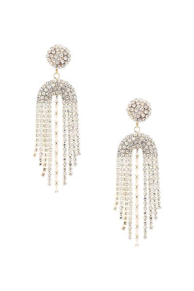 Rhinestone Crystal Arch Dangle Earring