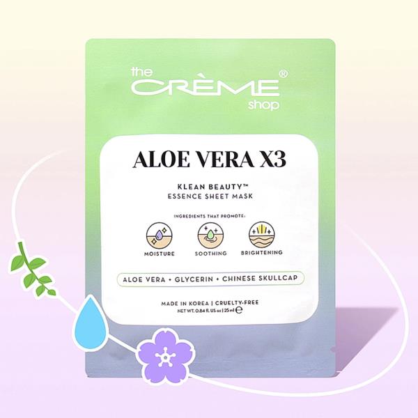 ALOE VERA X3 KLEAN BEAUTY ESSENCE SHEET MASK 6 PC SET