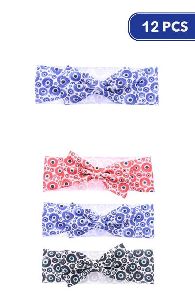 Evil Eye Ribbon Headband (12 Units)