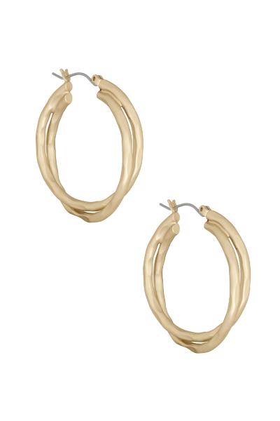 METAL DOUBLE HOOP EARRING
