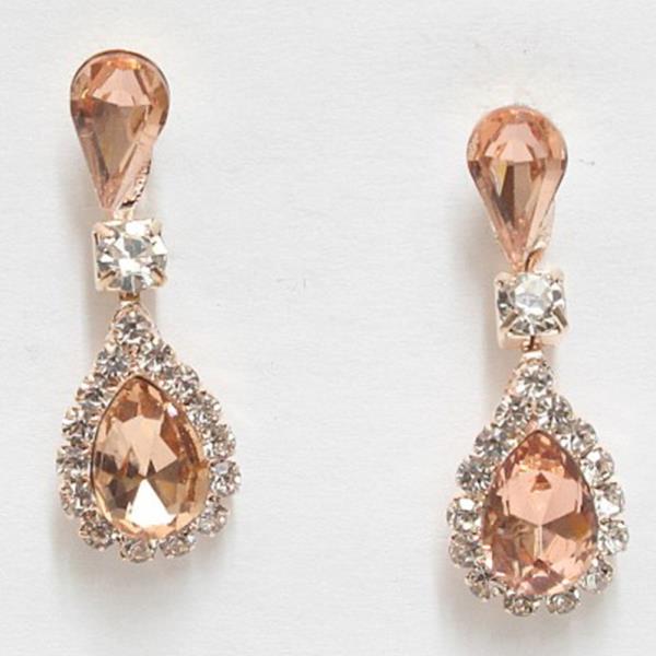 Double Teardrop Crystal Dangle Earring