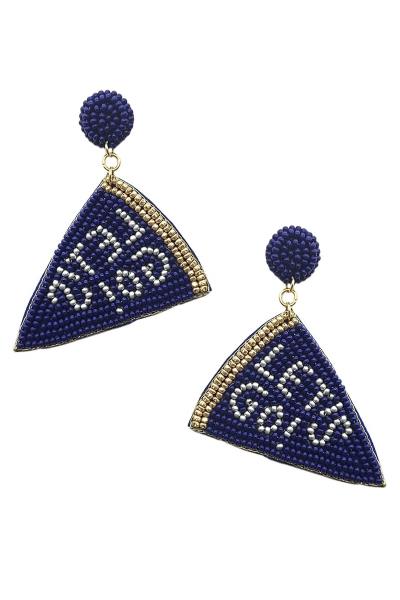Lets Go Flag Dangle Earring