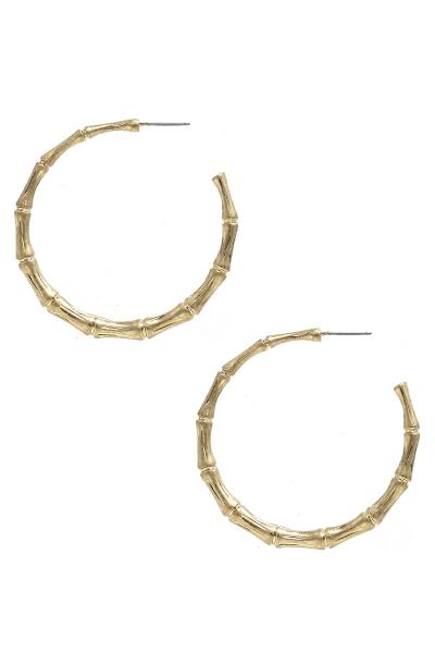 BAMBOO HOOP EARRING