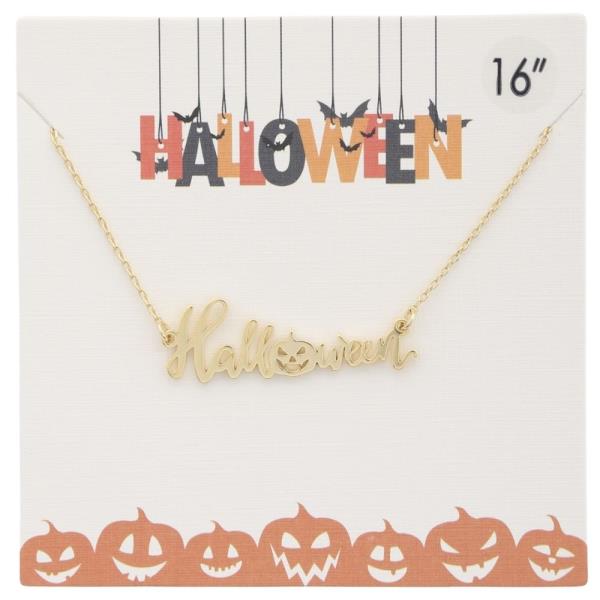 CURSIVE HALLOWEEN PENDANT NECKLACE