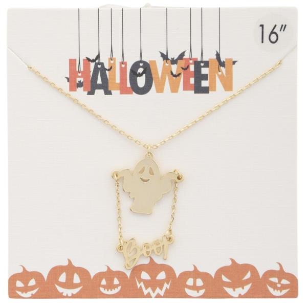 HALLOWEEN GHOST BOO NECKLACE