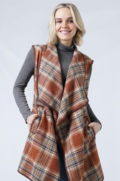 Plaid Pattern Poncho