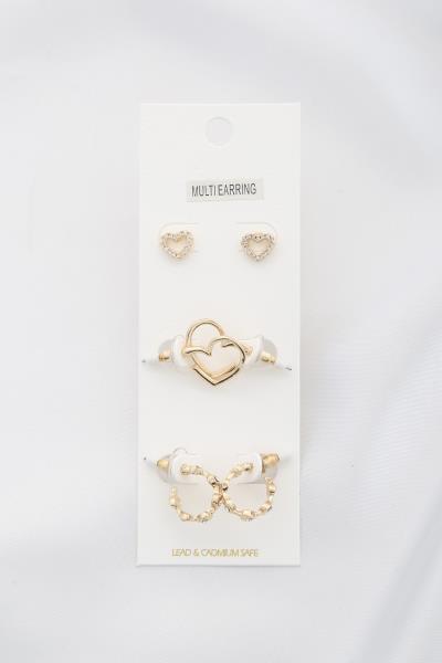 Heart Shape Assorted Earring Set