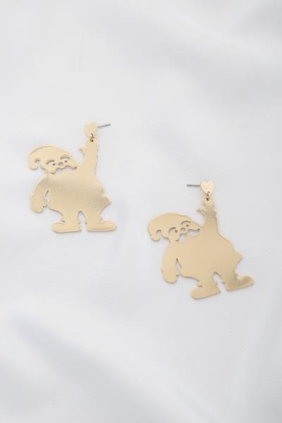 SANTA CLAUS CHRISTMAS METAL EARRING