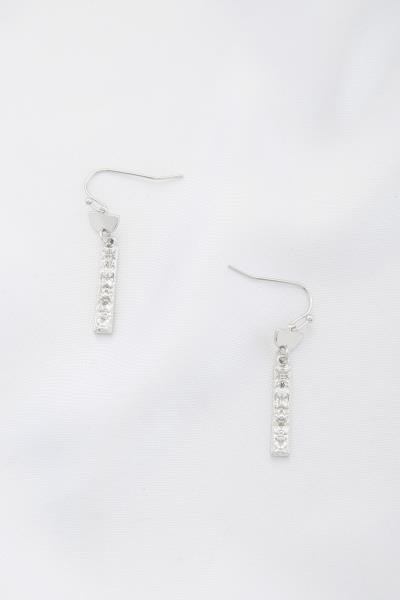RHINESTONE BAR DANGLE EARRING