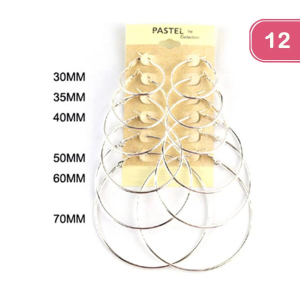 Hoop Earring Set (12 Units)