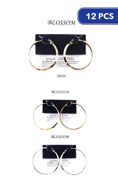 30mm Hoop Earring (12 Units)