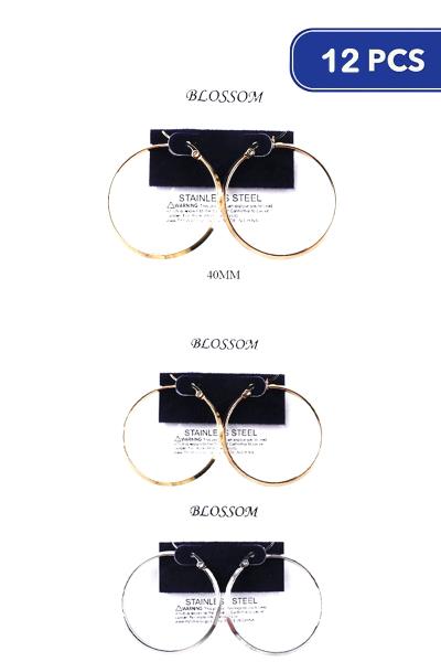 40mm Hoop Earring (12 Units)