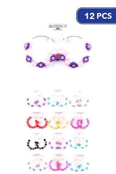 Flower Hoop Earring (12 Units)