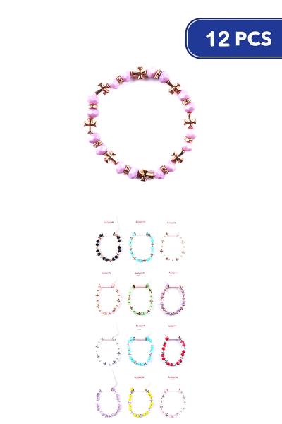 Bead Stretch Bracelet (12 Units)