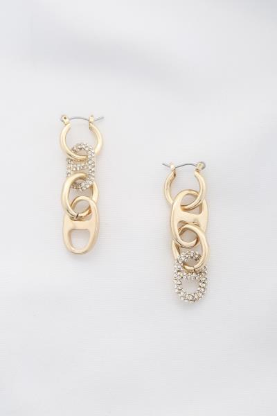 Oval Link Mini Hoop Earring