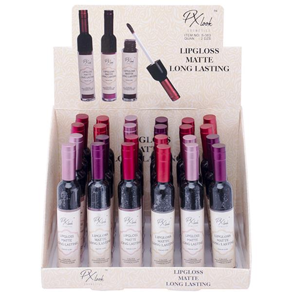 WINE BOTTLE MATTE LIPGLOSS 24 PCS