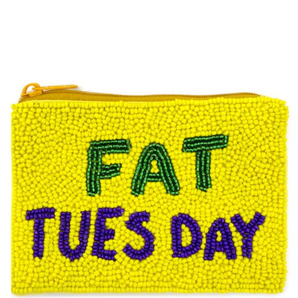 Fat Tuesday Seed Beaded Coin Bag