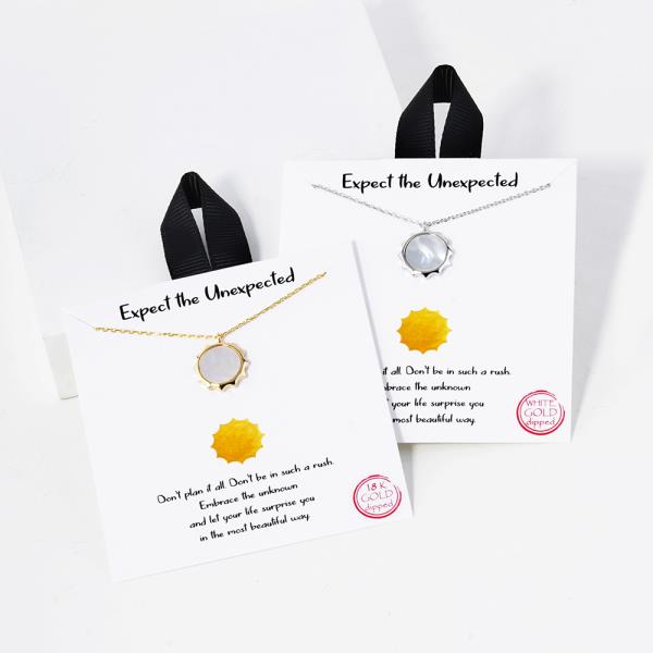 EXPECT THE UNEXPECTED NECKLACE 18K GOLD RHODIUM DIPPED