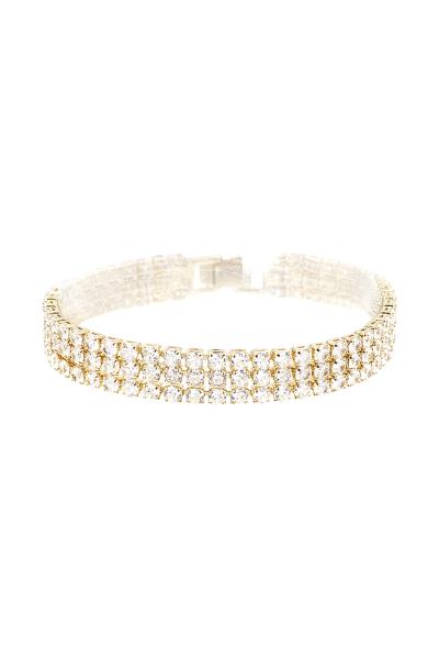 Crystal 3mm 3Line Tennis Bracelet