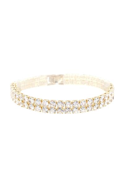 Crystal 4mm 2LINE Tennis Bracelet