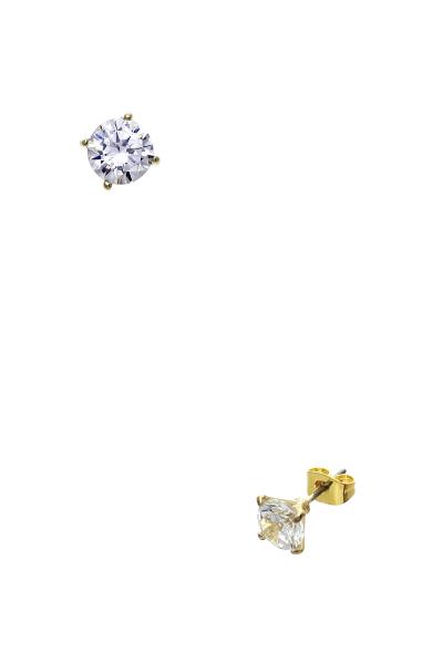 FASHION ROUND CRYSTAL STUD EARRING