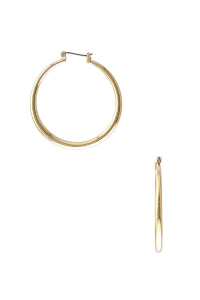 ROUND SHAPE BRASS HOOP EARRING