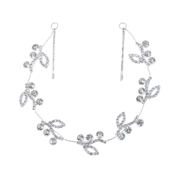 RHINESTONE OUTLINE LEAF HAIR VINE