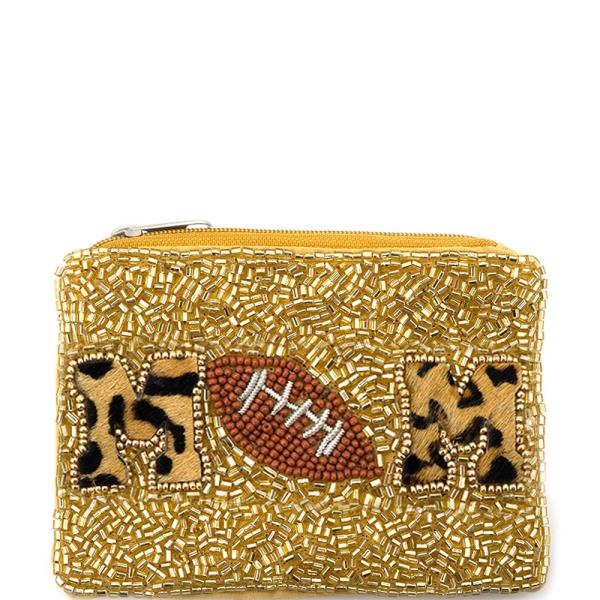 Seed Bead MM Football Mini Coin Purse
