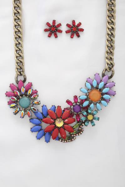 Flower Beaded Necklace