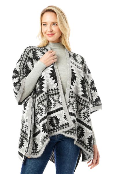 Aztec Pattern Poncho