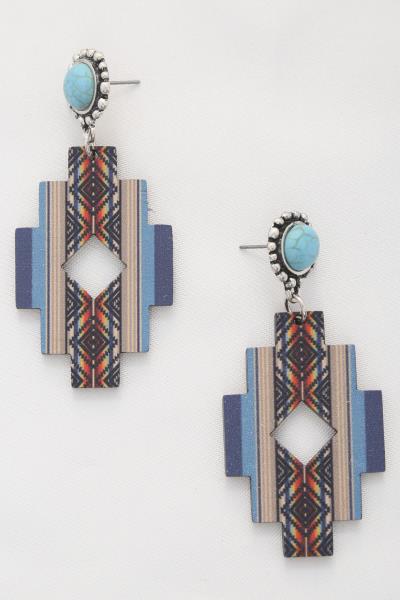 Rodeo Western Pattern Dangle Earring