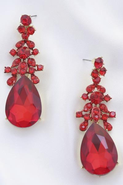 Teardrop Rhinestone Dangle Earring