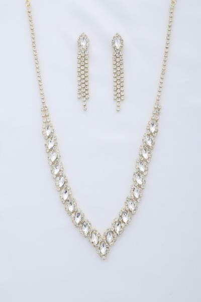 Marquise Rhinestone Necklace