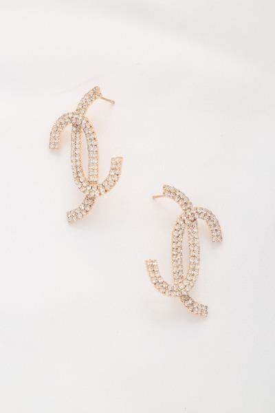 X Rhinestone Earring