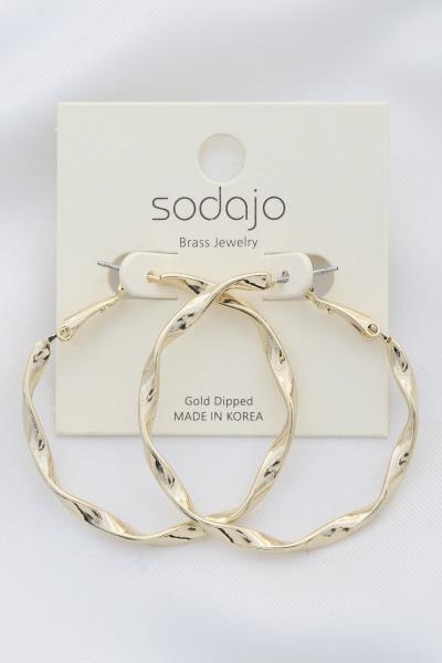 SODAJO TWIST HOOP EARRING