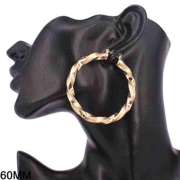 TWISTED METAL HOOP EARRING
