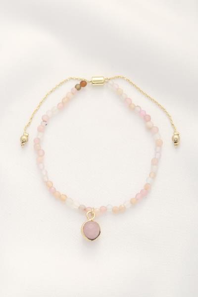 Semi Precious Beaded Adjustable Bracelet